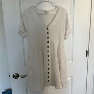 Madewell Gauze Buttondown Mini Dress